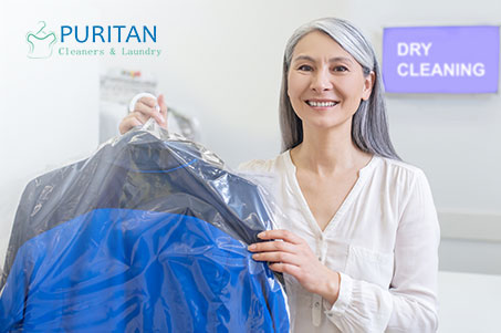 Woman with Dry Cleaned Clothes