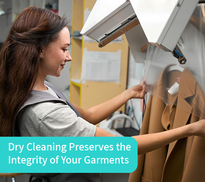 Woman Finishing Dry Cleaning